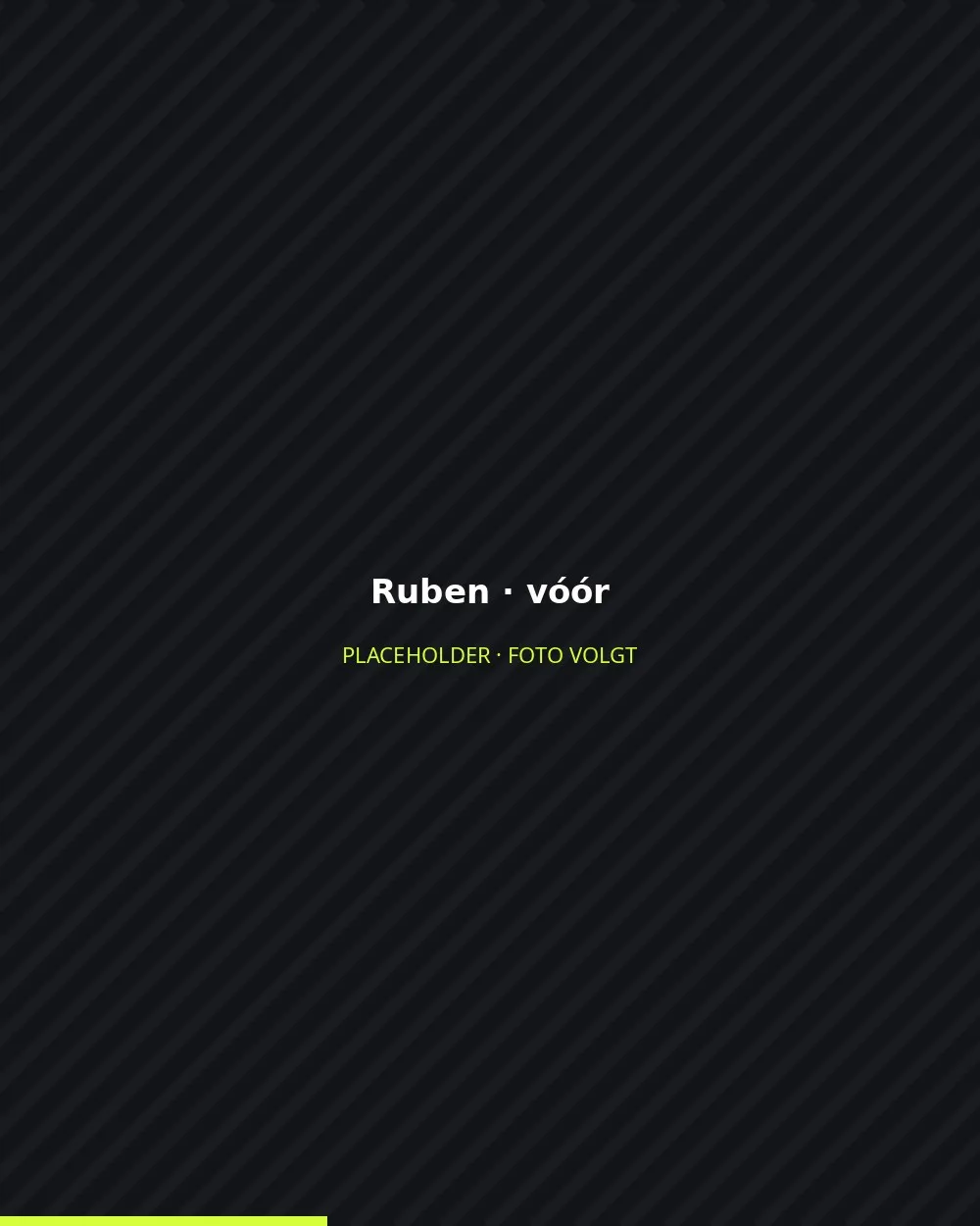 Ruben vóór het traject