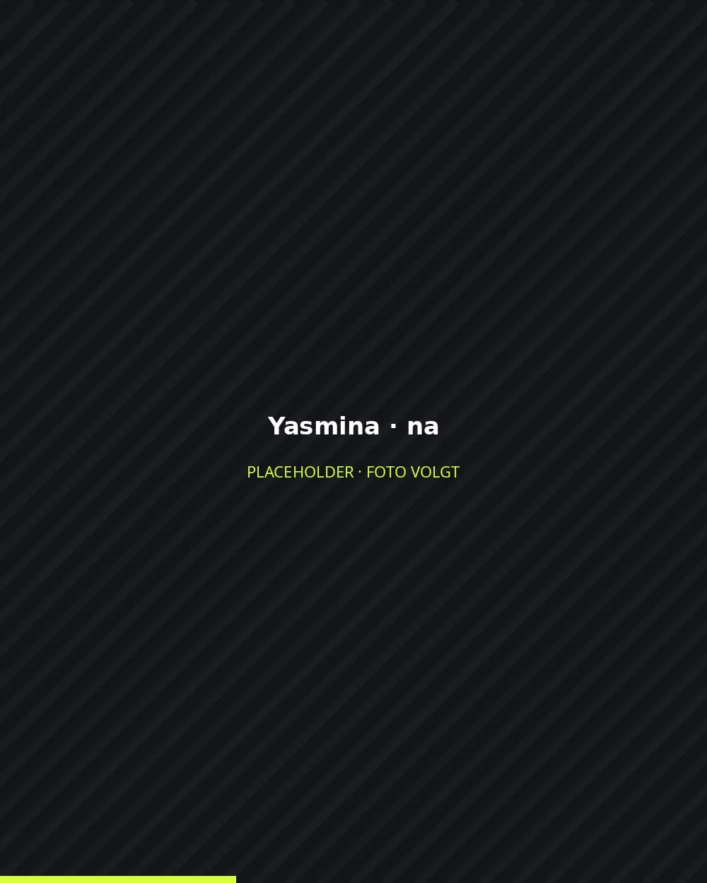 Yasmina na het traject